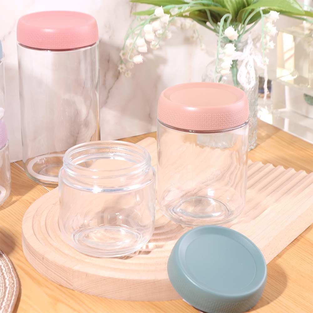 6Pcs 10/16/24 Oz Overnight Oat Jar Glass Mason Jars Fresh-keeping Jar  Yogurt