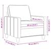 Armchair Light Grey 60 Cm Fabric