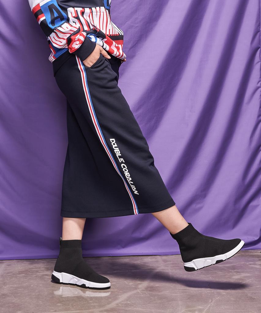 Coralian Runoff Long Sweat Skirt Navy