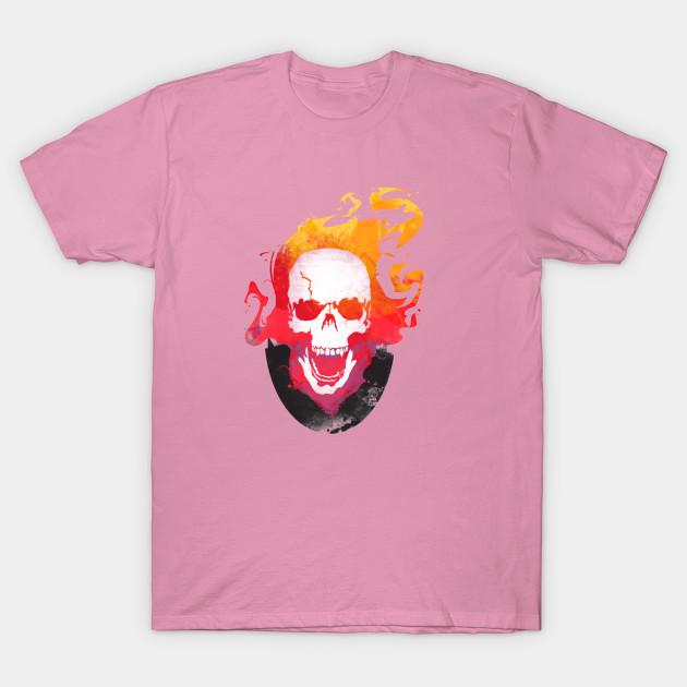 T Shirt Women Ghost Rider Harajuku Print Kawaii Tshirt Summer Short Sleeve Female T-Shirt Top Tee