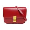 [Pre-Owned] Classic Box Solid Color Commuter Gold Buckle Polished Cowhide Handbag Tofu Bag Square Bag Shoulder Bag Crossbody Bag M - Very Good #9SEFWI