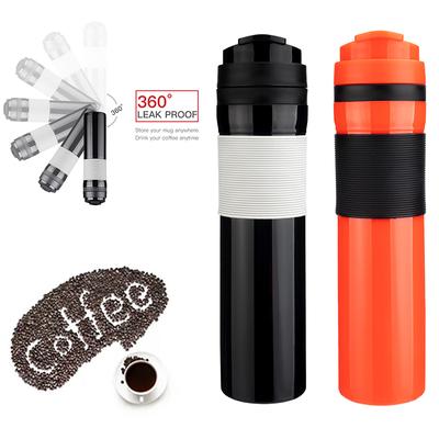 350ML American French Press Coffee Pot Portable Plastic Coffee Bottle with Filter Hand Pressure Coffee Pot for Car Travel Mug