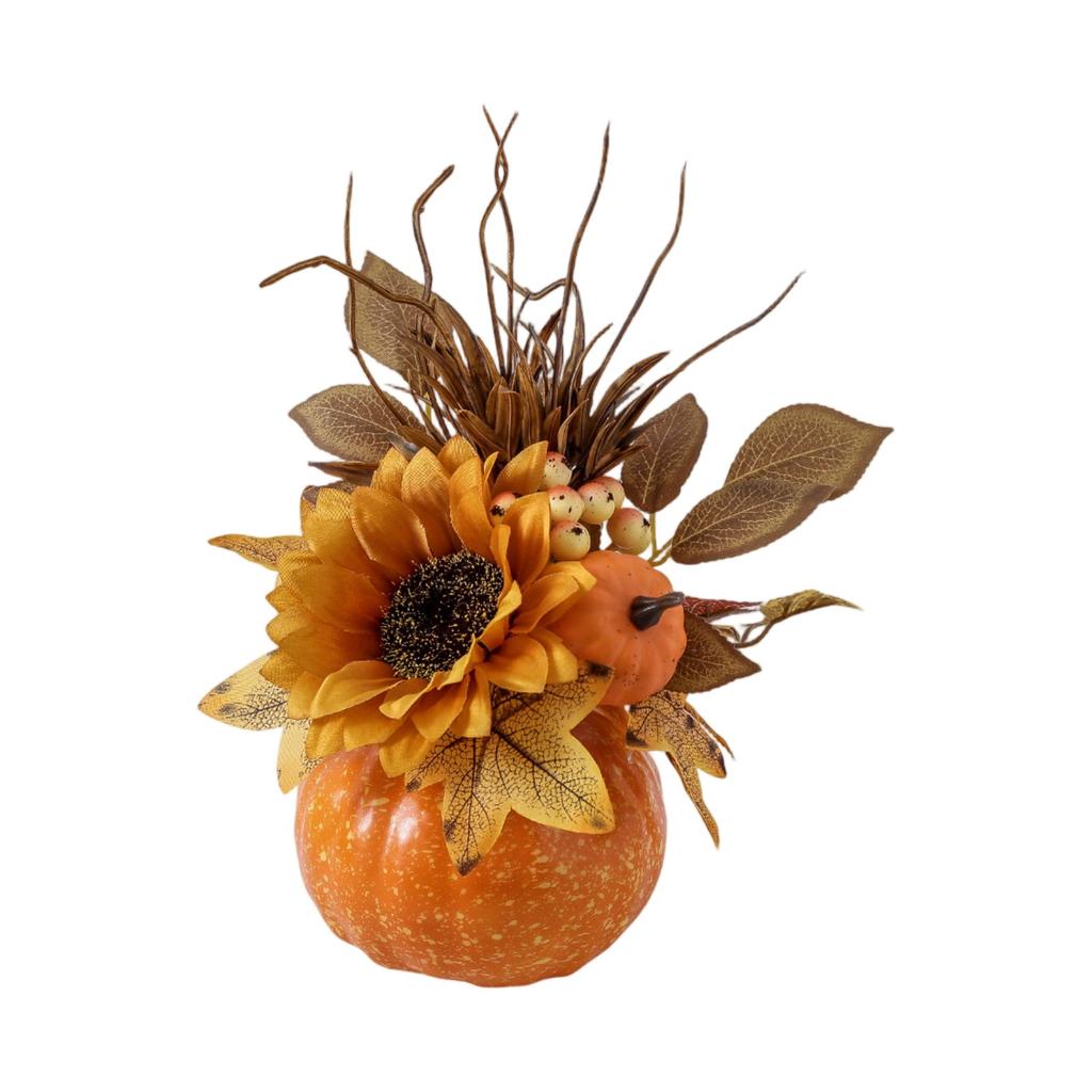 Thanksgiving Festival Large Pumpkin Ornament Home Decoration Desktop Maple Leaf Sunflower Ornament