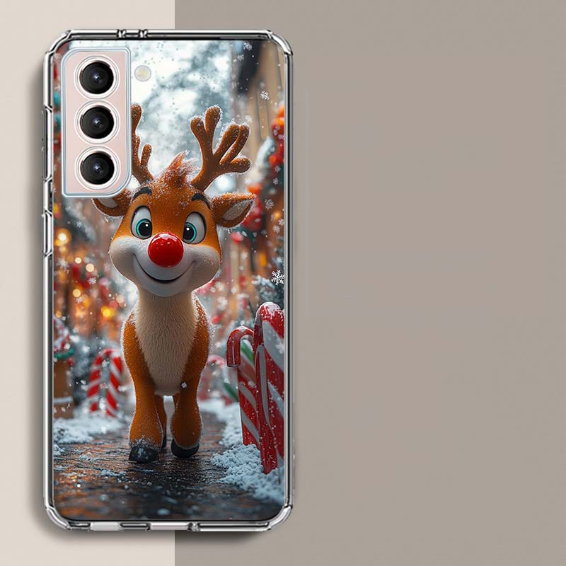 

Christmas Reindeer Decorated With Snow Phone Case For Samsung Galaxy S25 Edge S24 S23 FE S21 S20 S10 Plus S22 S26 Ultra Cover Cl Samsung S26 5G