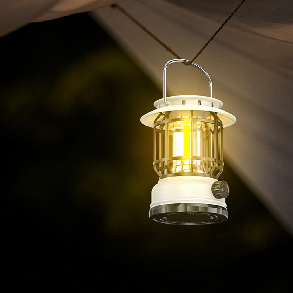 LED Camping Lantern, Outdoor Retro Waterproof Light, Lamp, Horse Ambient USB Brightness-Adjustable Rechargeable Solar S7J9