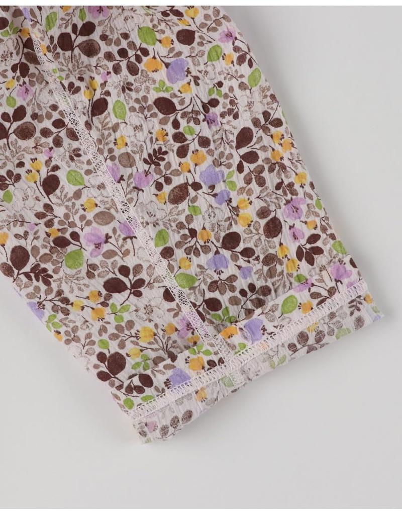 Wacoal Long Sleeves and Cotton Blend Shirred DNL333 PU LP [Raku-Raku Partner] Pajamas, Pants, (Main Body), Material, Senior,