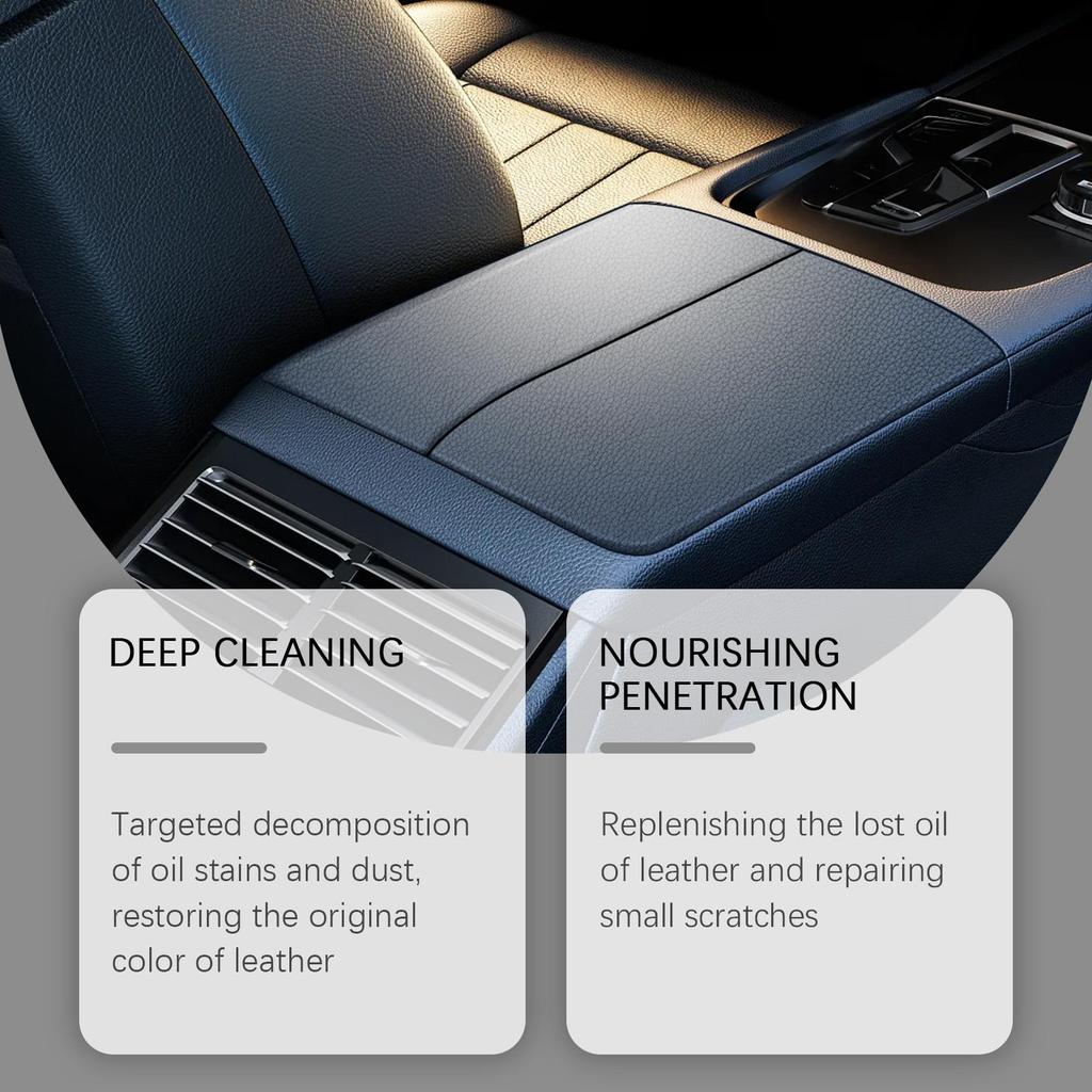 Homonth Multi-Functional Leather Cleaner Car Cleaning and Stain Removal Universal Leather Care and Restoration Suitable for Car Leather 100ml