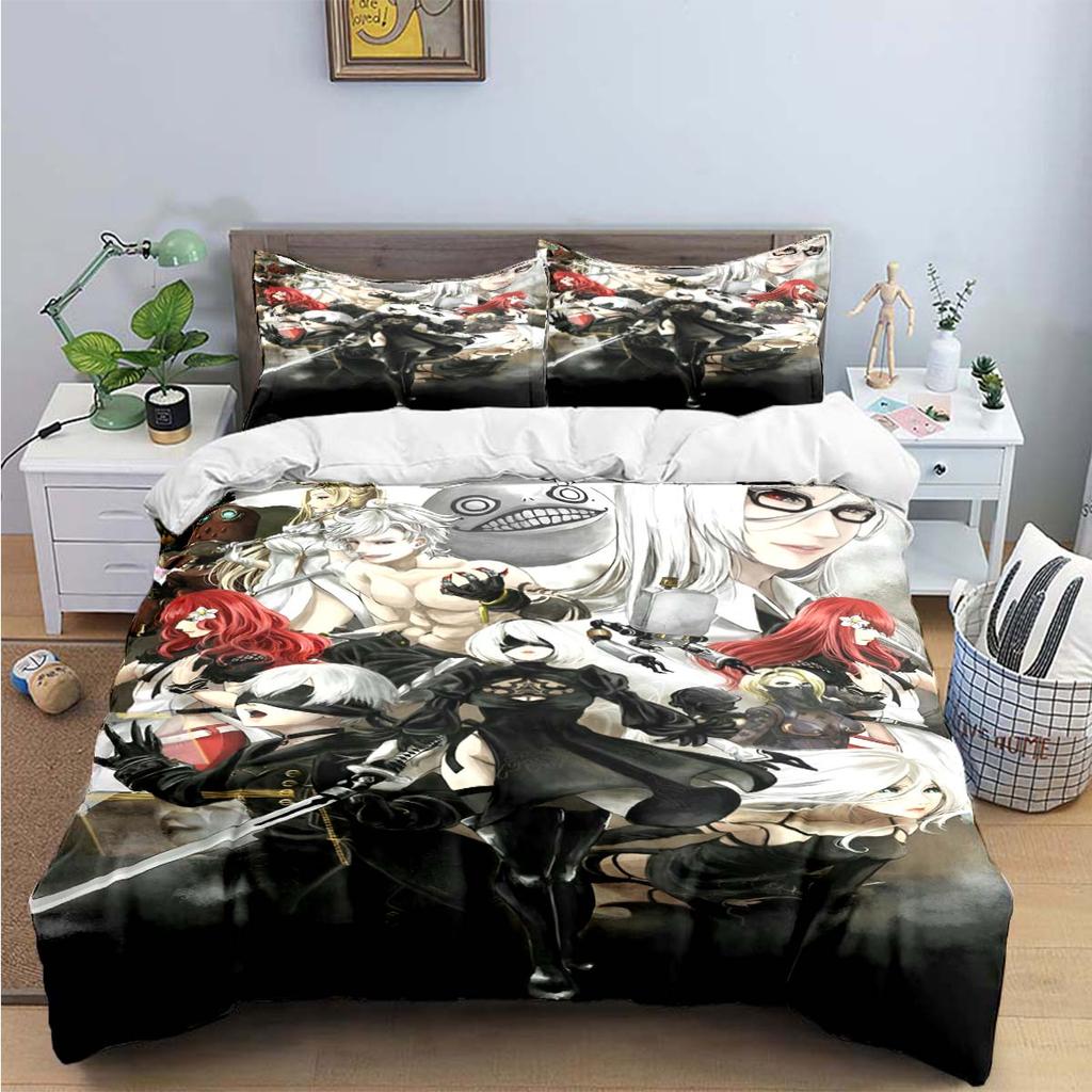Comforter Famous Film Role A-Automata Nier Print Bedding Sets Bed Supplies Set Bed Comforter Set Bedding Set Luxury Gift