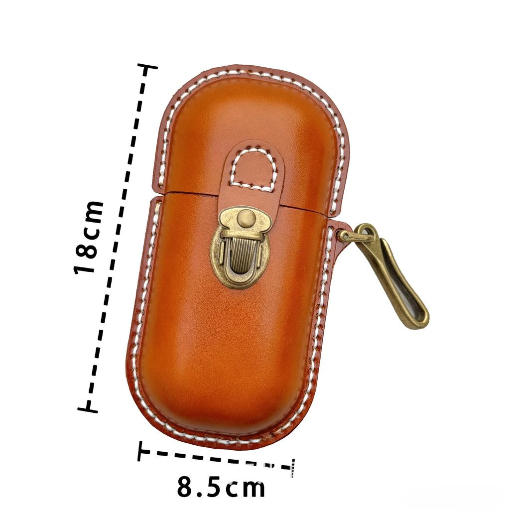 2026 New Plant Tanned Leather Glasses Case with Hook Portable Anti Drop Sunglasses Storage Holder Personalized Multi Color