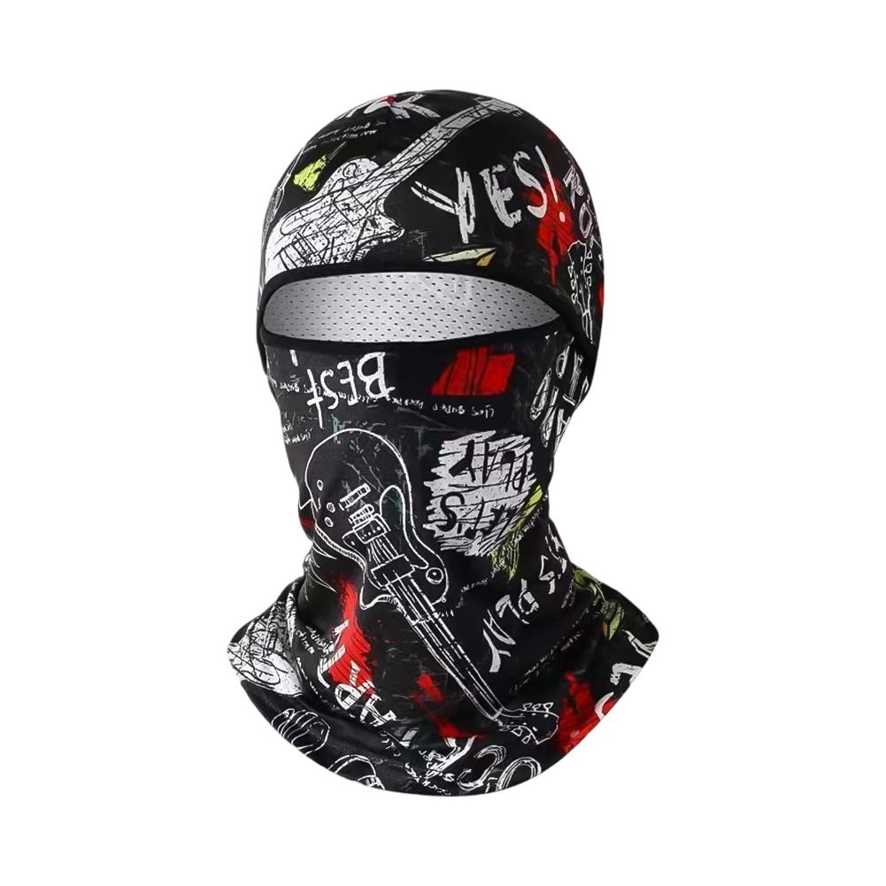 Summer Ice Silk Sun Protection Headgear Neck Guard Breathable Dustproof Cycling Mask Wearing with Helmets