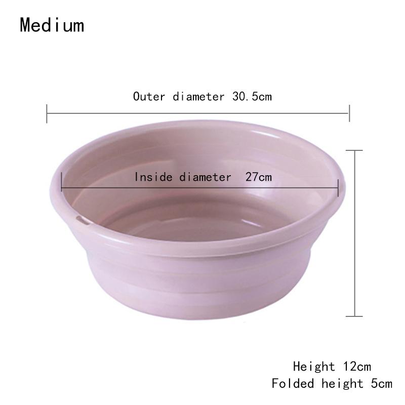 Household Foldable Plastic Basin Portable Student Dormitory Travel Laundry Thickened Wash Basin Bathroom Accessories Household