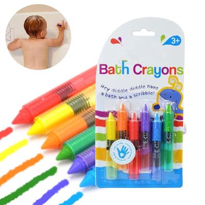 Giz de cera para banho de bebê, fácil de lavar, não tóxico, colorido, brinquedo para banho de crianças