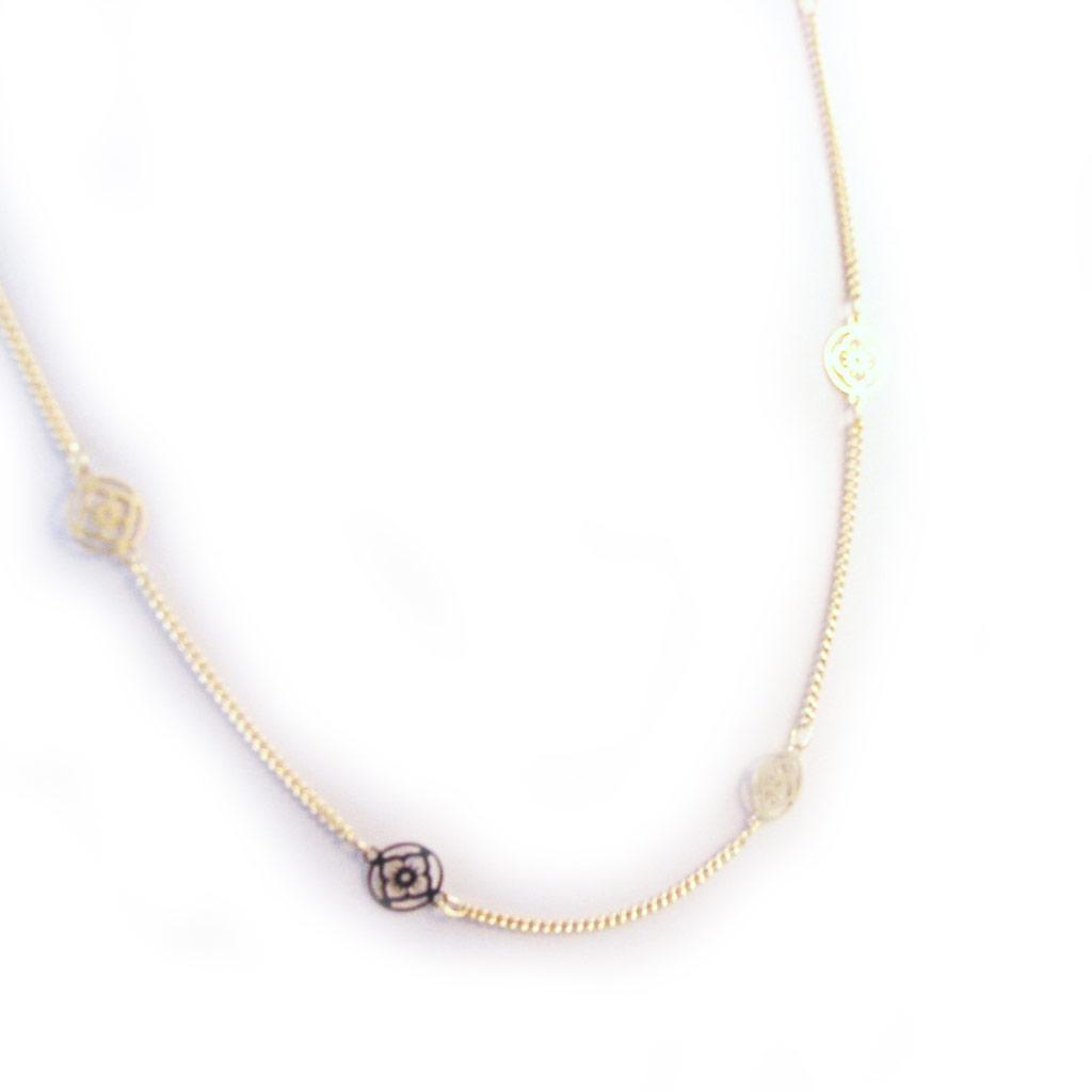 Les Trésors De Lily [G1797] - 'Carmen' Gold Plated Necklace