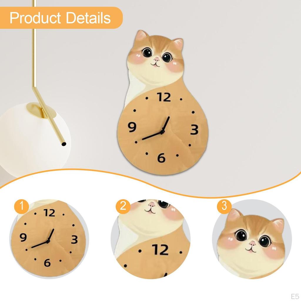 Clock Decor Art Ornament Decorative for Farmhouse Living Room Kitchen