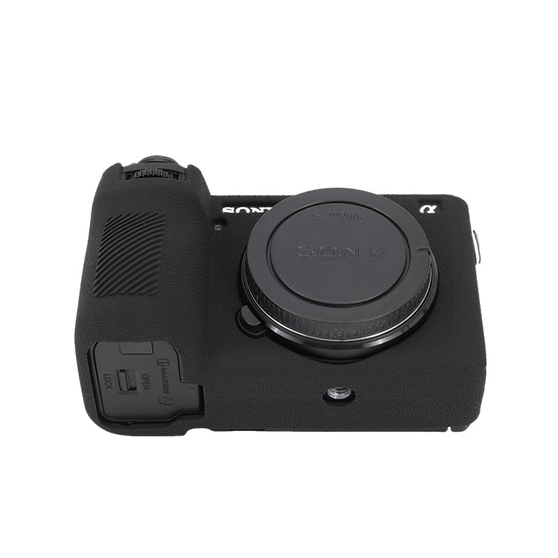 Rieibi Sony A6700 Textured Design with Strong Compatible with the Mirrorless Dedicated Body Silicone Case with Tripod Easy to and Easy to Clean Case,