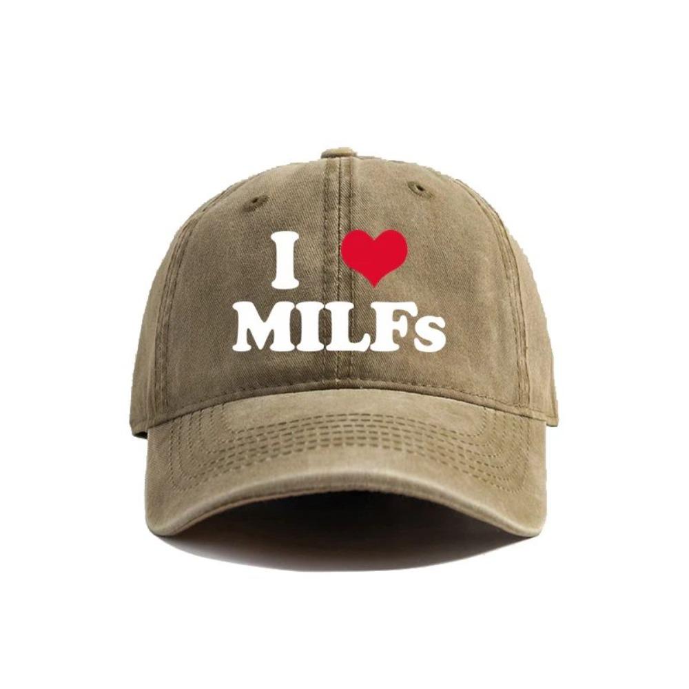 2026 I Love MILFS Printed Baseball Cap Humor Trucker Cap Unisex Outdoor Sun Protection Cycling And Fishing Hat Fashion Men Women