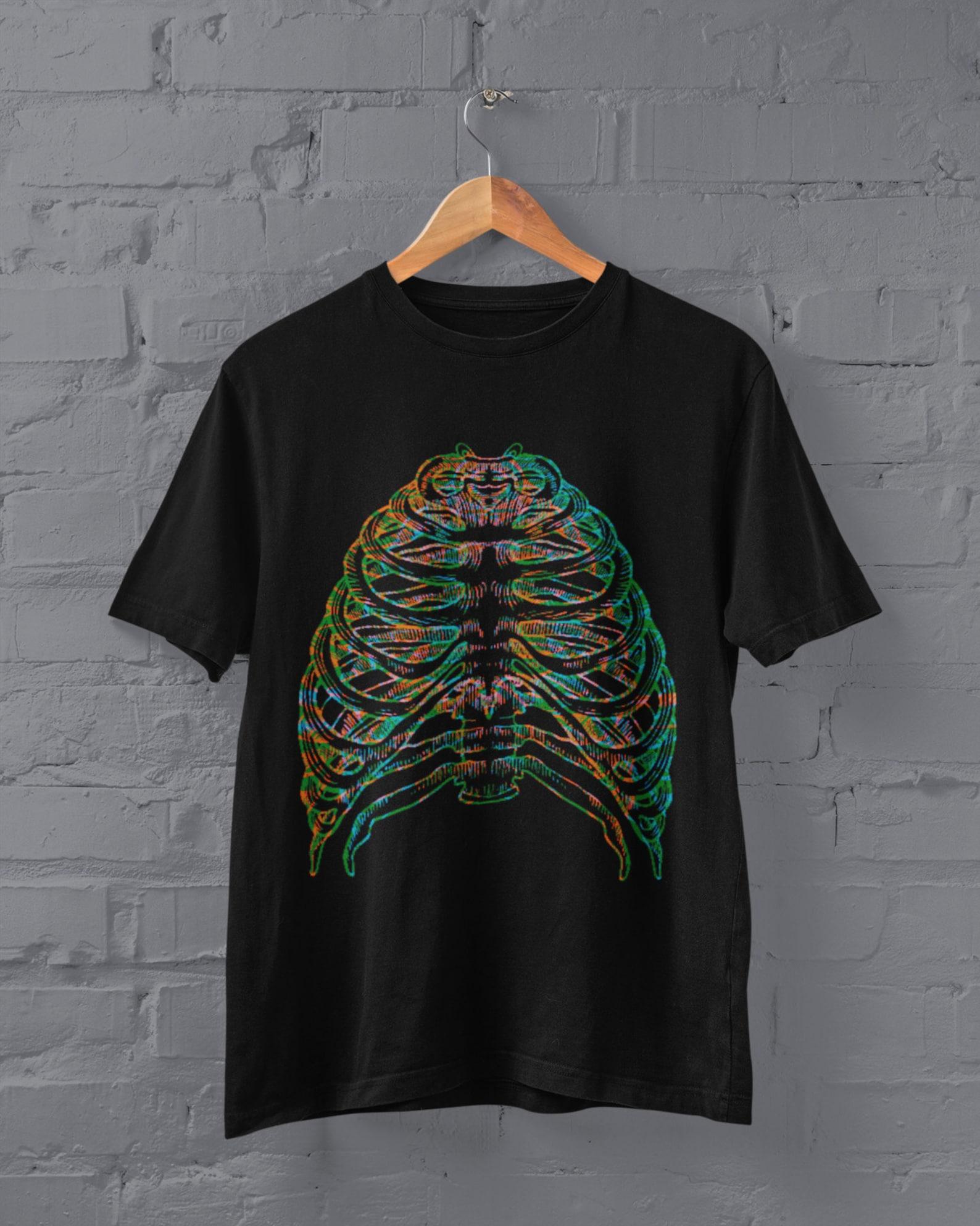 Skeleton Grunge Shirt, Grunge Clothing, Goth Shirt, Alt Clothing, Goblincore Clothing, Pastel Goth Clothing, Whimsigoth, Y2k Fairy Grunge 2XL