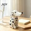 Artistic Wood Craft Gift Handmade Dalmatian Dog Wooden Ornament, Hand Carved Basswood Niche for Her Animal Figurine, Creative Sculpture Home