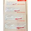 Sports Mind Universal Side 8 4 Sizes Small Car/Motorcycle Sticker/Decal, Dress-Up Sticker, Colors, (White Silver, 19x7cm)
