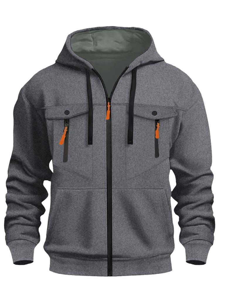 Men's Trendy Zipper Hoodie - Autumn/Winter Casual Pullover
