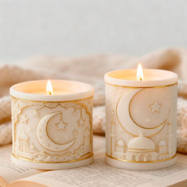 Reusable Creative Lunar Candle Silicone Mold Fast Release Design Ideal For Chocolate Molding DIYer Enthusiasts And Gift