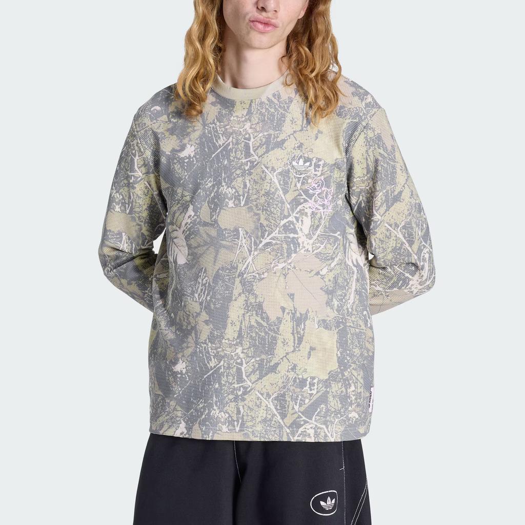 Adidas Originals Waffle Workwear Loose Casual Long Sleeve Shirt Men Shirts KG6434