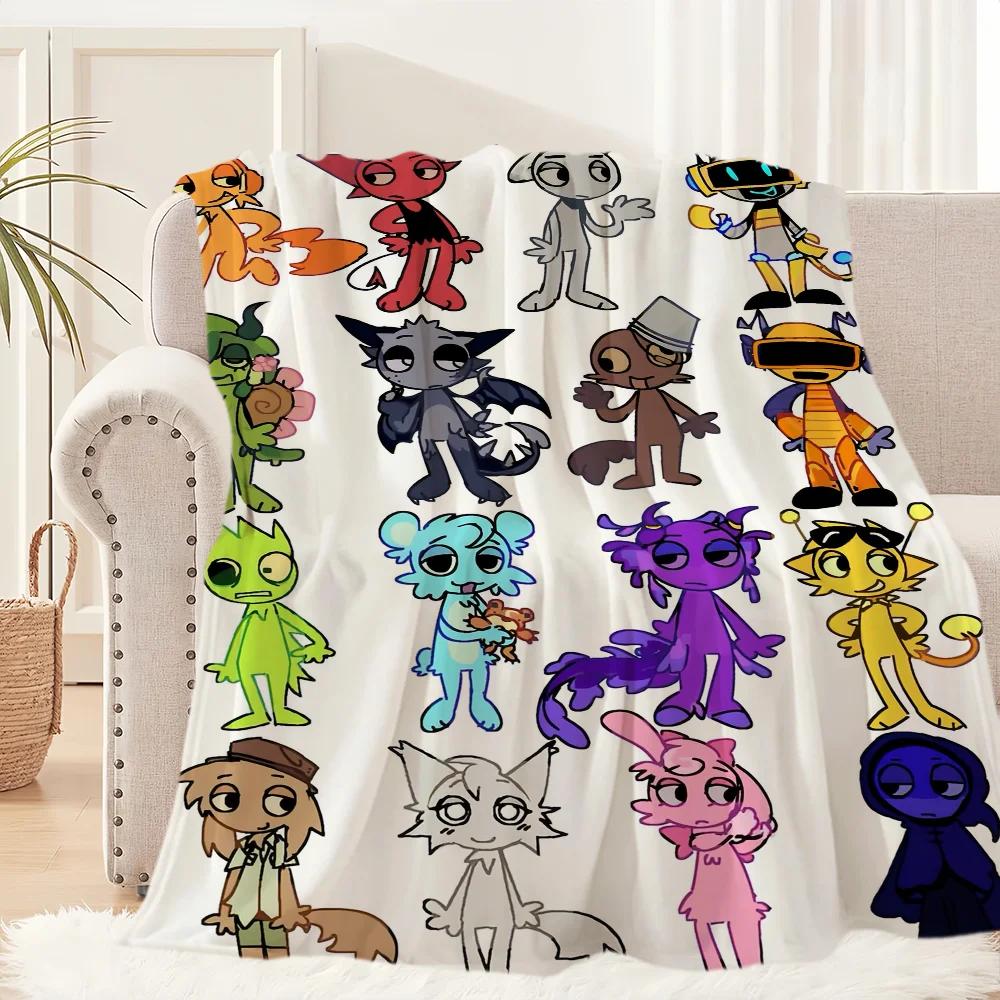 Sprunki Incredibox Játék Takaró Plüss Szundikáló Kanapé Szőnyeg Nappalihoz Meleg Iroda Hálószoba Születésnap Otthon Utazás Gyerek Ajándékok