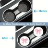 2pcs Non-Slip Pink Bow Pattern Vehicle-Mounted Cup Holder, Universal Cup Holder, Water Absorption Coasters, Car Interior Design Accessories