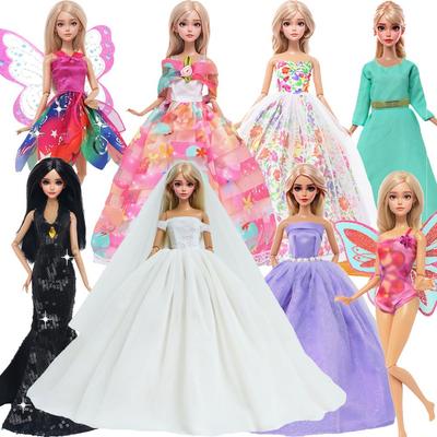 Fairy Tale Doll Dress for 11.5'' Girl Doll 30 Cm Doll Gown Lace Party Wear Clothes for 11.8'' Doll Kids Toy Accessories Gift
