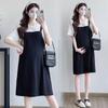 Summer Design Spliced Two-Piece T-Shirt Dress – Korean Style Loose Slimming Maternity Wear