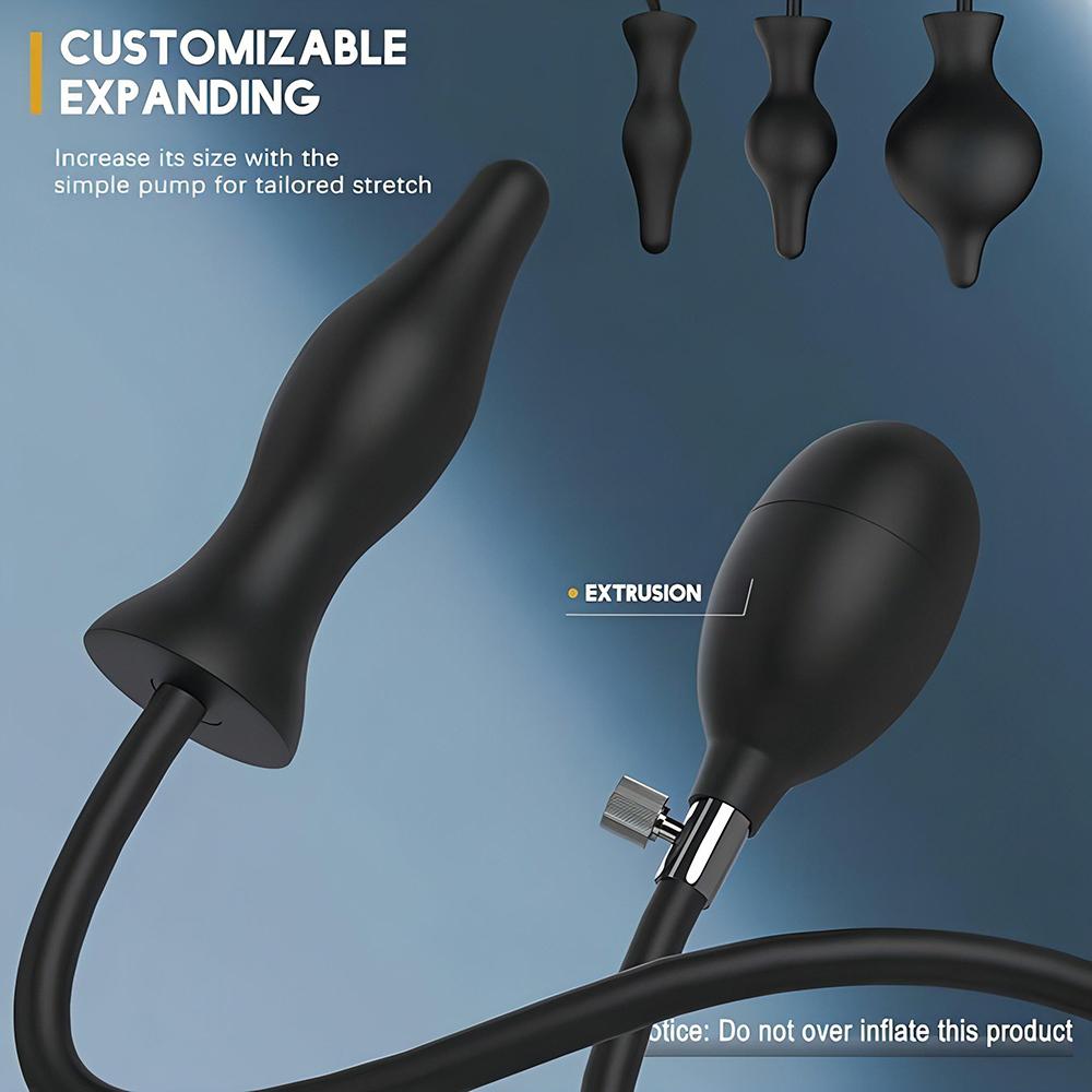 Pressure-activated Realistic Silicone Inflatable Anal Plug Masturbator, Anal Dilation, Anal Plug Couple's Adult Sex Toy, Sex Toy