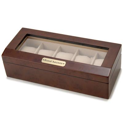 Royal Hausen Royal Hausen Watch Storage Case Watch Collection Case Display Case Wooden Brown for 5 Watches Miscellaneous Watches