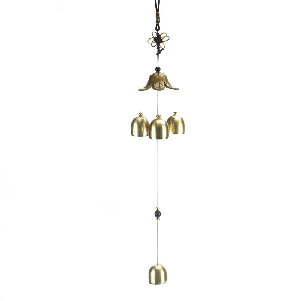 Brand New Wind Chime 3 Bells Bagua Decor Feng Shui Garden Hanging Home Lucky Replacement Spare Parts Wind Chimes