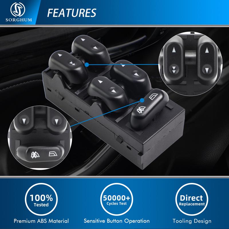 SORGHUM 5L1Z14529AA Master Power Window Switch Button For Ford F150 Crown Victoria Expedition Lobo Lincoln Mark LT Mercury Grand