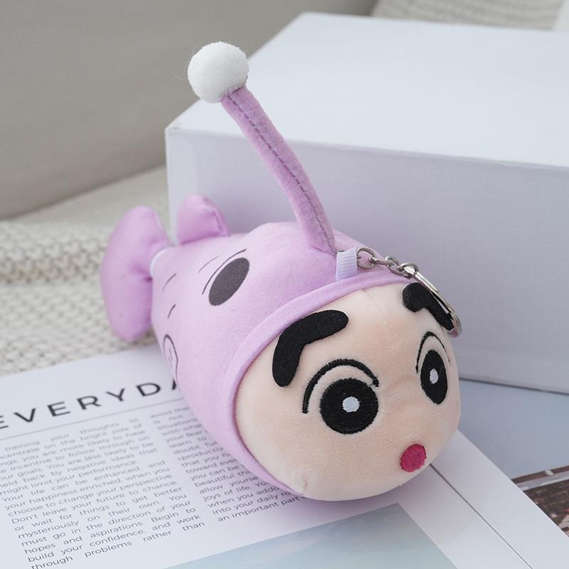 

Adorable Crayon Shin-chan Keychain Plush Toy For Bags And Cars Cute Accessory For Kids фіолетовий