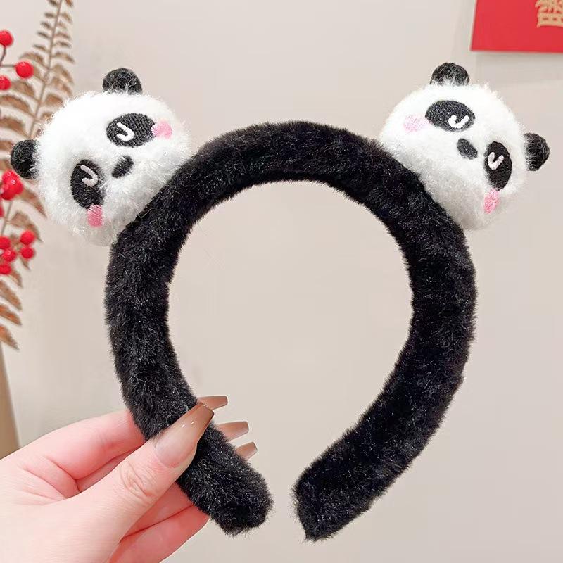 Cute pink hairband hair band panda cartoon high-value student party easy to carry comfortable pink hairband hair