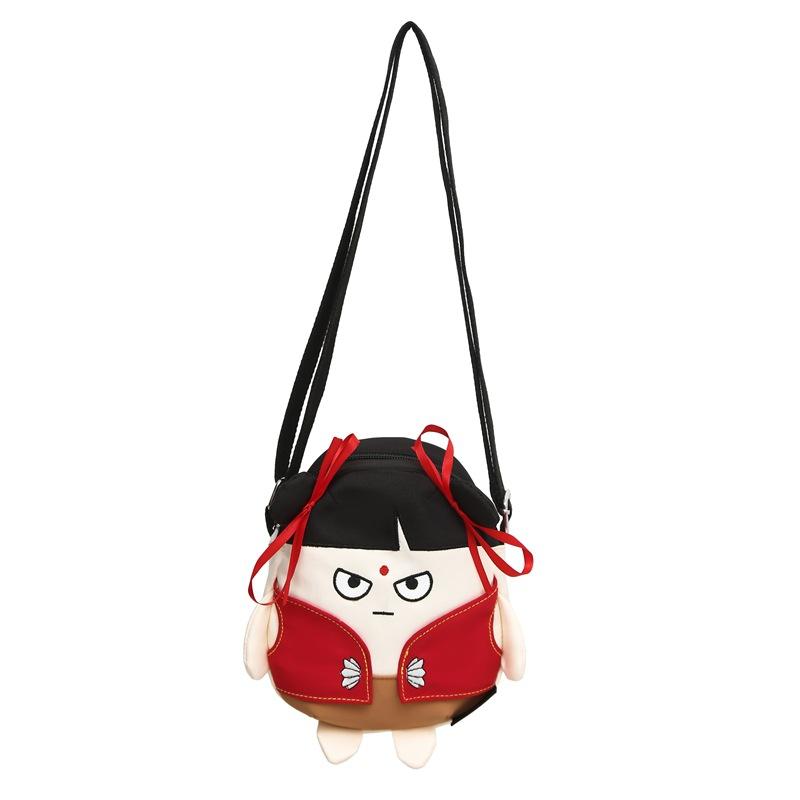 

Super fire cartoon small satchel cute pattern lightweight nylon cloth small round bag male and female students versatile messenger storage bag