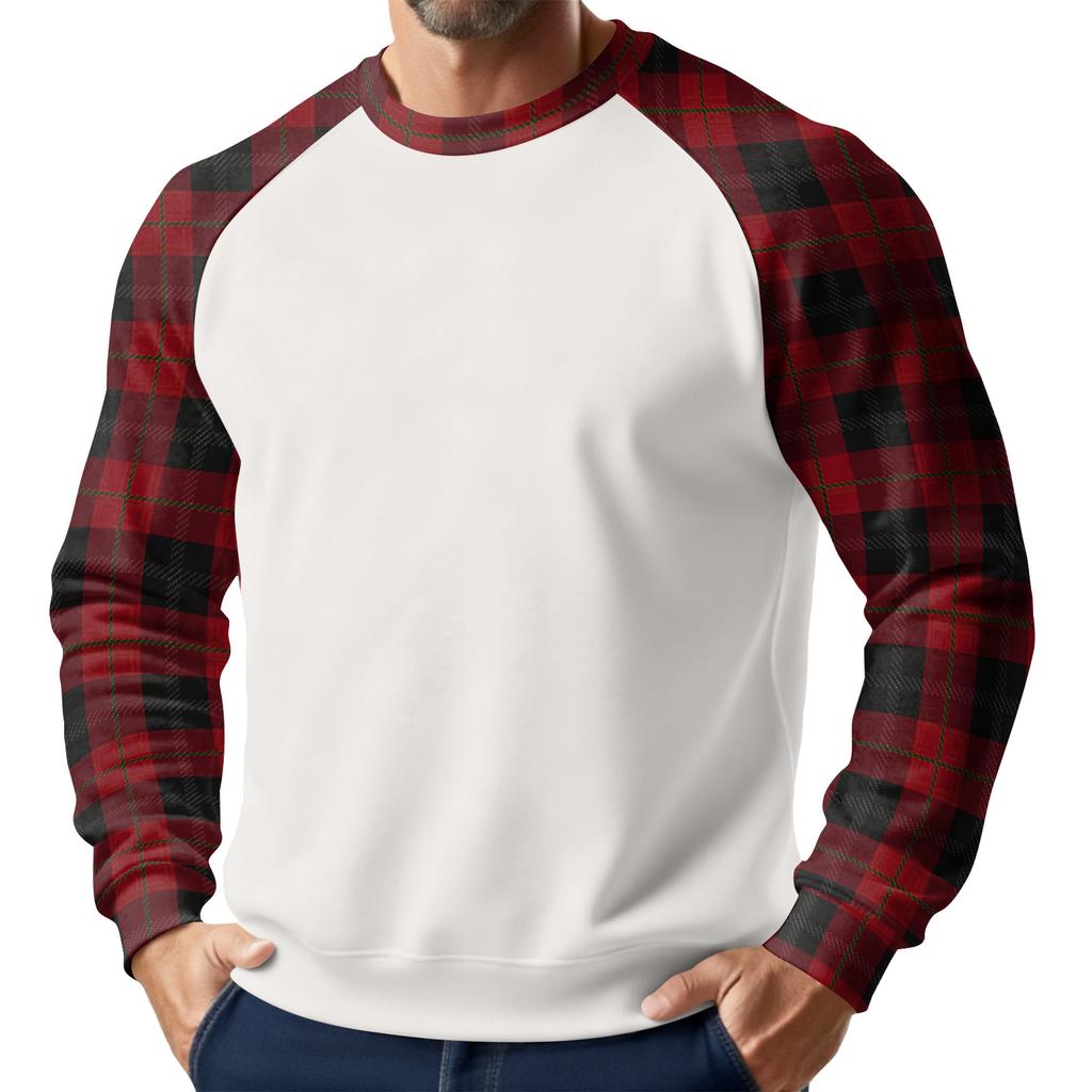 Men's Christmas Raglan Crewneck Fleece Sweatshirt