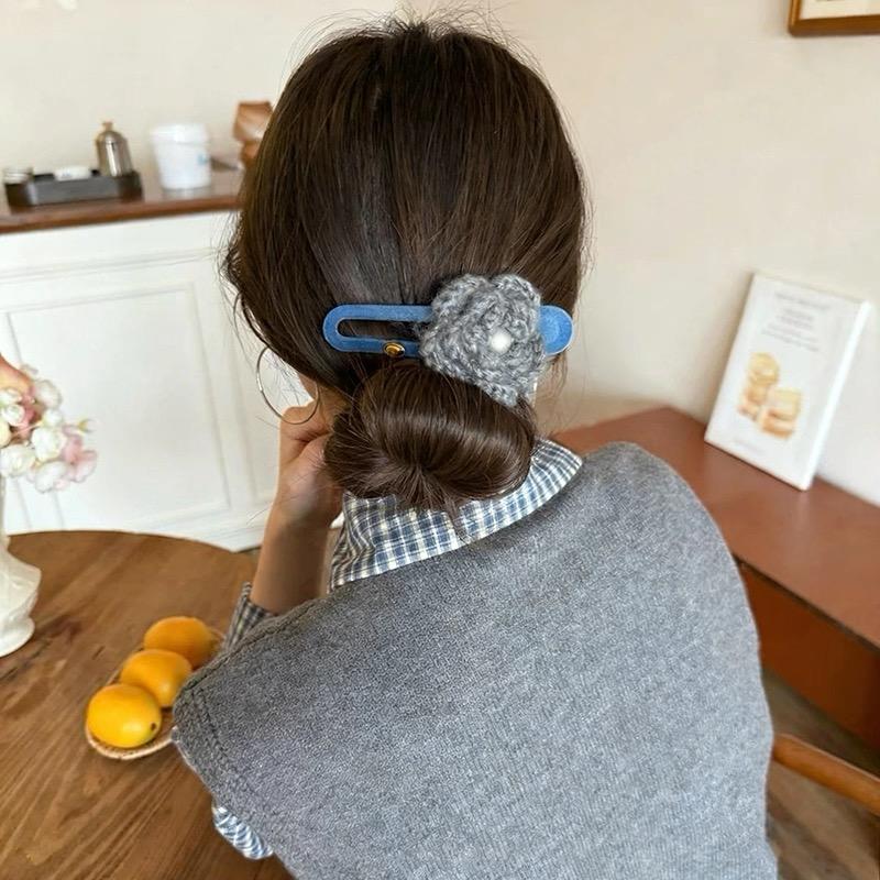 Statement Samt Blume Haarspange Haarnadeln Koreanisch Hinterkopf Haarspangen Haarklammer Haargriff für Frauen Haarschmuck Ornament