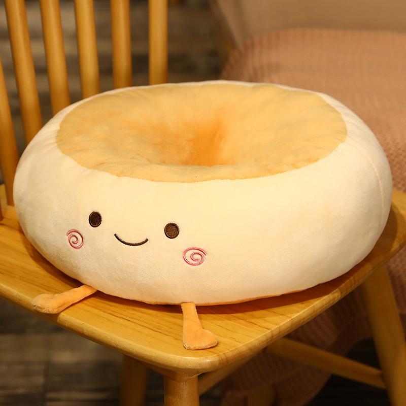 Soft and Comfortable Cartoon Cushion Round Hole Bread-shaped Thigh Support Pillow