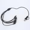 Multi Charging Cable 6Port USB Charging Cord with Type C and USB Connectors for Electronics 150cm/50cm Length