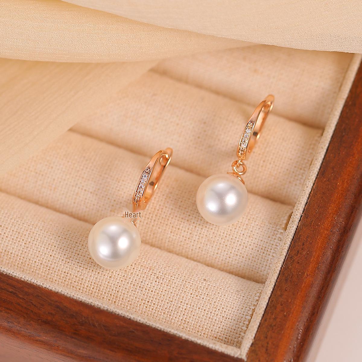 Эксклюзивные Серьги-Кольца с Цирконами и Жемчугом - Роскошная Женская Коллекция 2025