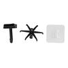 No Punch Unique Shape Hook Rotatable Storage Holder Wall Hanger for Home Bathroom(White )