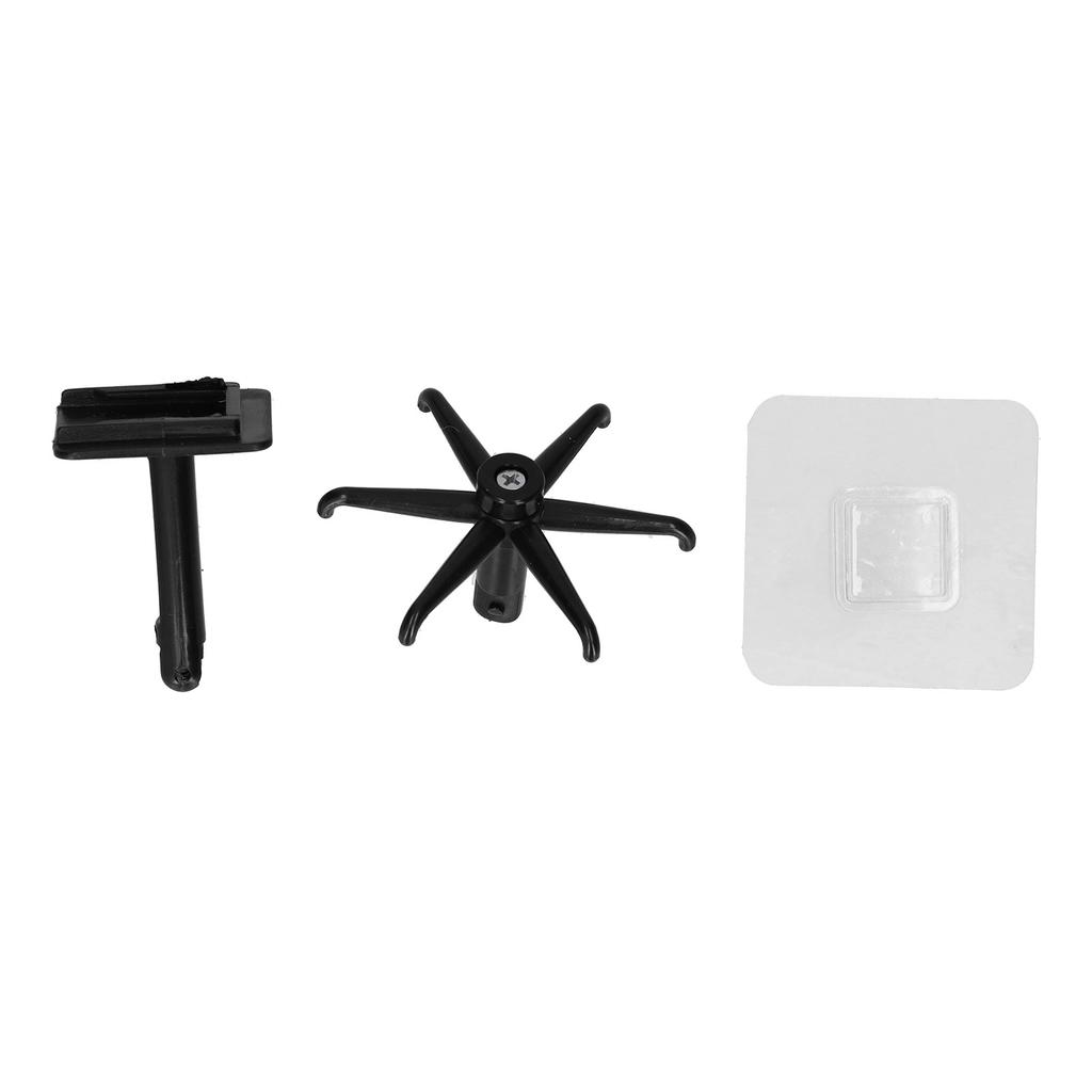 No Punch Unique Shape Hook Rotatable Storage Holder Wall Hanger for Home Bathroom(White )