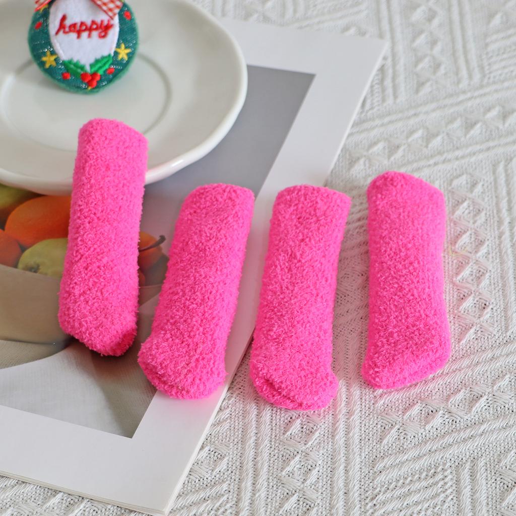 Table Chair Foot Cover Pad Protective Stool Foot Cover Leg Cover, Double-layer Thickened Knitted Chair Foot Cover Silent Non-slip Foot Cover