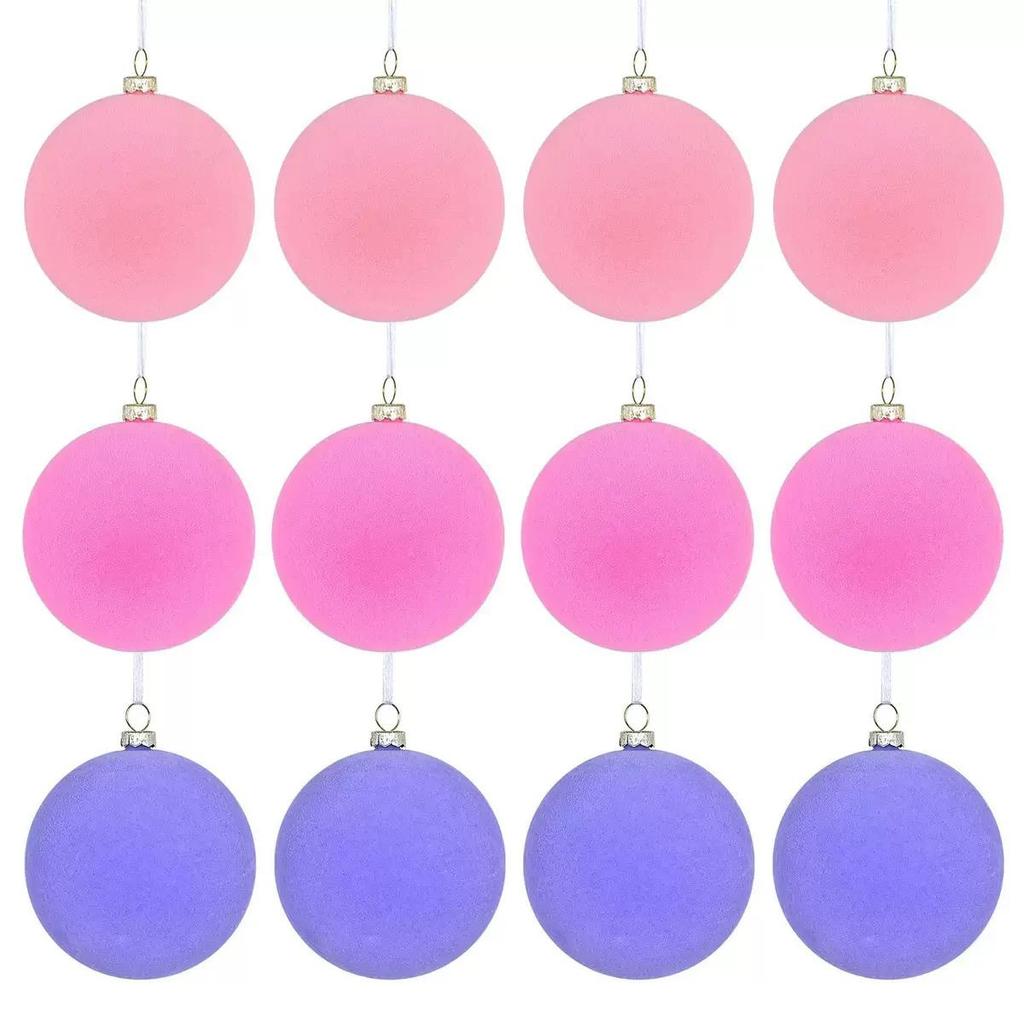 Velvet Flocked Christmas Tree Ornament Ball