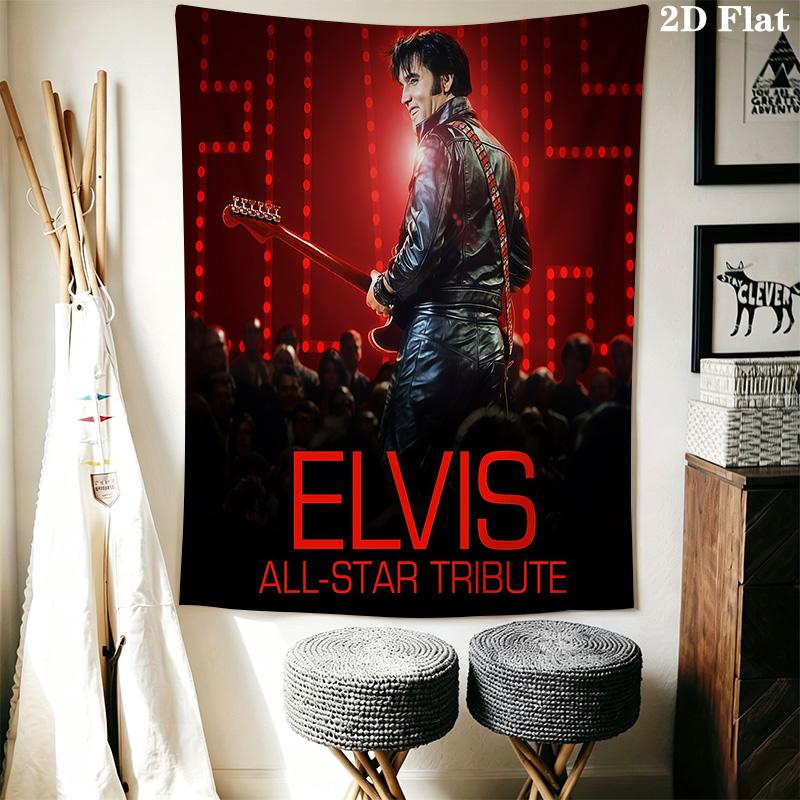 Elvis Presley Vintage Poster Print Tapestry Wallmounted Background Cloth Atmospheric Background Cloth Gift Work Of Art