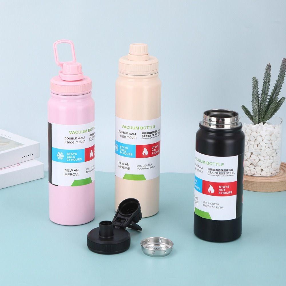 Nepropustný Izolovaný Hrnek 600/800ml Sportovní Láhev na Vodu Čajový Hrnek Termoska Proteinový Prášek