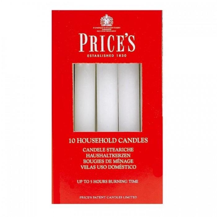 Price's Household Candles White 10pk
