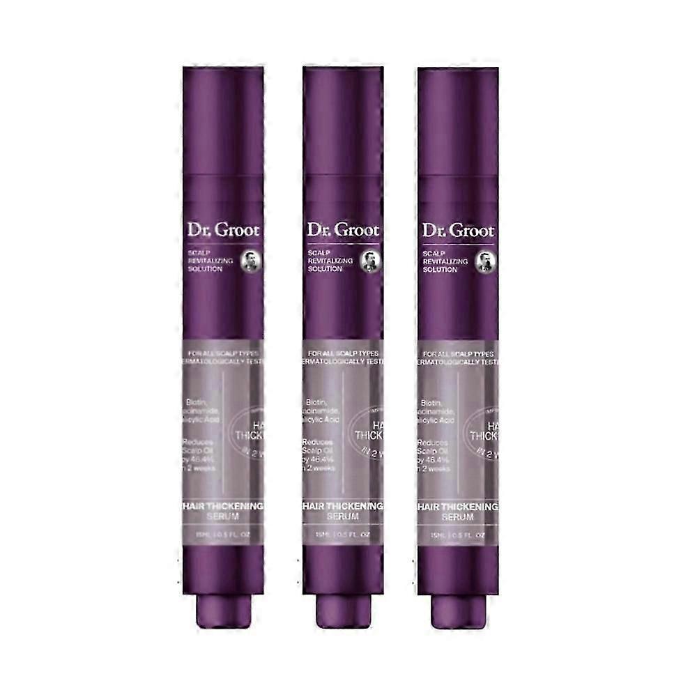 3X DR.Groot Hair Thickening Serum for Hair Loss, Thinning Hair, Hair Care, Scalp Treatment, Thicker Hair, Reduces Oil, Roll On 15ml